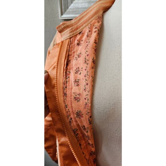 Vintage Suzanne Somers Women's Track Workout Bomber Jacket Small Medium Orange - Picture 6 of 7